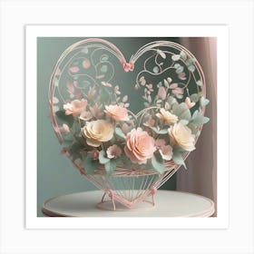 Heart Shaped Arrangement Art Print