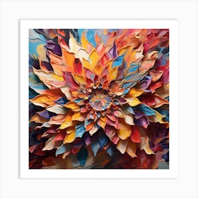 Abstract Flower Painting Art Print