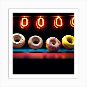 Donuts In Flight Art Print