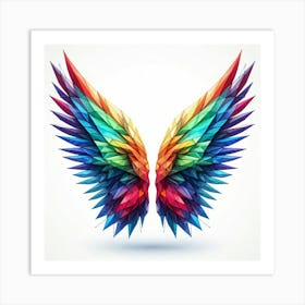 Low Poly Wings Art Print