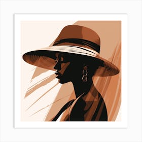 Woman In A Hat 49 Art Print