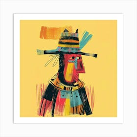 Peruvian Inca Man In A Hat Art Print