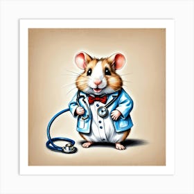 Doctor Hamster 5 Art Print