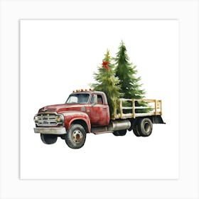 Christmas Truck Art Print