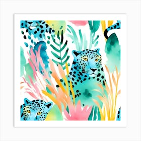 Leopards In The Jungle 06 Art Print