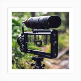 Video Camera In The Forest Art Print