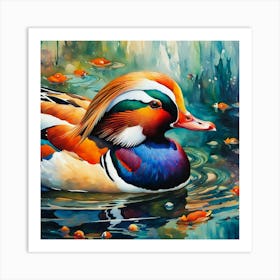 Mandarin Duck Art Print