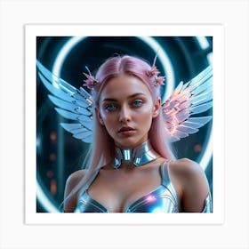 Futuristic Angel 1 Art Print