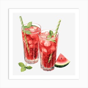 Watermelon Cocktail 23 Art Print