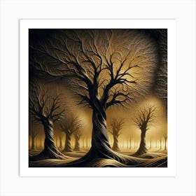 Trees In The Forest 5 Art Print