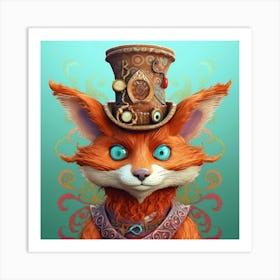 Steampunk Fox 2 Poster