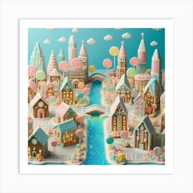 Gingerbread City 8 Art Print