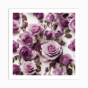 Purple roses 1 Art Print