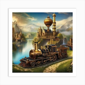 Steam Train 1 Art Print