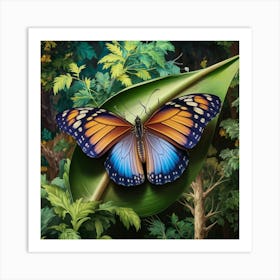 Butterfly In The Forest Art Print