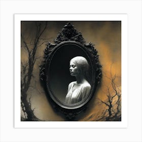 Woman In A Mirror 1 Art Print