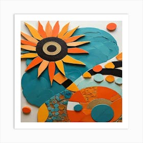 A painting that reflects the spirit of the times with mosaic art 03 Art Print