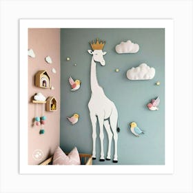 Giraffe Wall Art Art Print