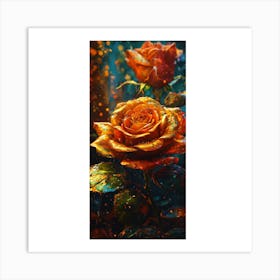 Orange Roses Art Print