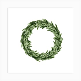 Wreath from Green Fir Branches Art Print