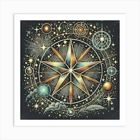 Tattoo Star 3 Art Print