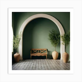 Green Hallway Art Print