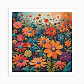 Colorful Flowers 1 Art Print