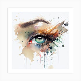 Watercolor Woman Eye #4 Art Print