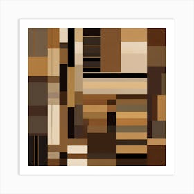 Bricks pattern of earthly tones, 1369 Art Print