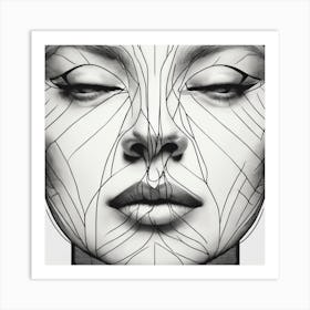 Woman'S Face Art Print