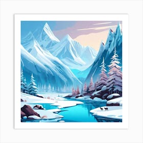 Winter Landscape 2 Art Print