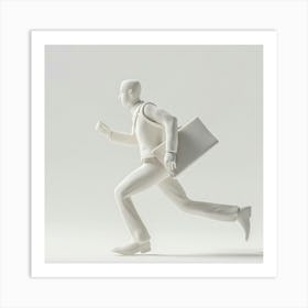 Businessman Running Art Print