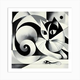 Abstract Cat 6 Art Print