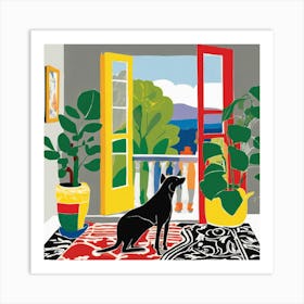 Dog In A Room 1 Art Print