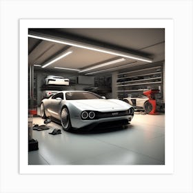 Concept Car Garage Art Print