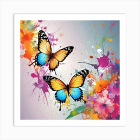 Colorful Butterflies 115 Art Print