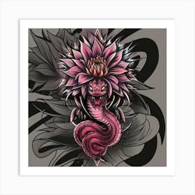 Snake Tattoo Design Art Print