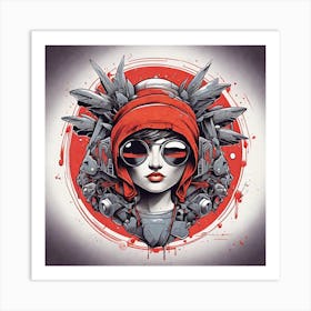 Girl In Red Art Print