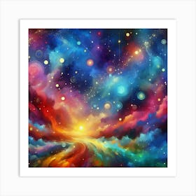 Colorful Nebula Art Print