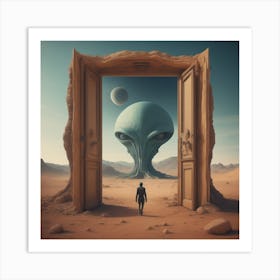 Alien In The Desert Art Print