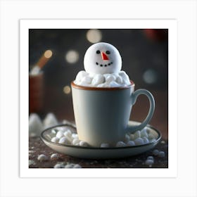 Snowman S Delight Art Print