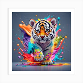 Colorful Tiger Art Print