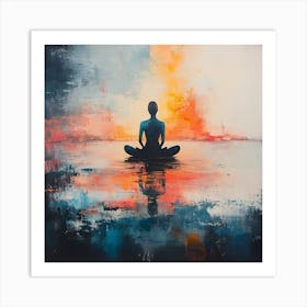 Meditation At Sunset 3 Art Print