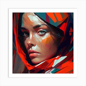 Veiled Beauty Fine Art Style Portrait Art Print