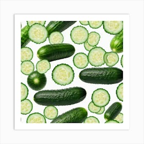 Cucumber As A Frame (73) Art Print