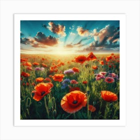 Field Of Poppies Art Print