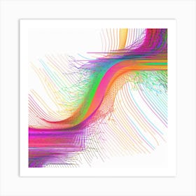 Abstract Wavy Lines Art Print