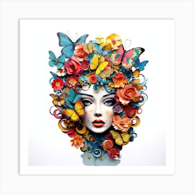 Butterfly Head Art Print