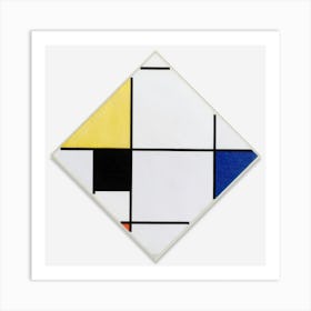 Lozenge Composition With Yellow, Black, Blue, Red, And Gray (1921), 1, Piet Mondrian Art Print