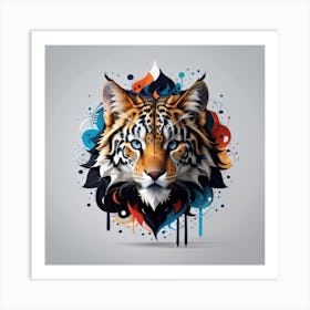 Abstract Tiger Art Print